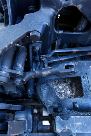 very old grunge styled industrial mechanical gearの写真素材