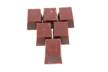 sweet dark chocolate candy's isolated over white background