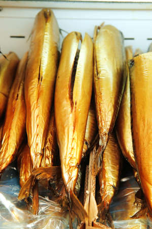 smocked norvegian fish mackerelの写真素材