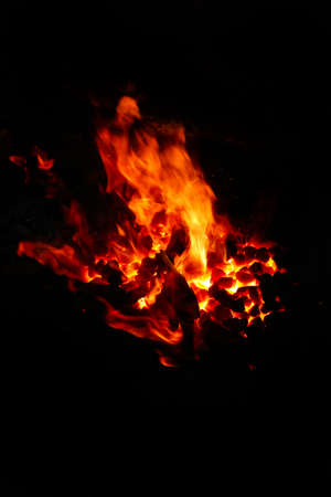 image of stone charcoal fire on bugle as abstract backgroundの写真素材