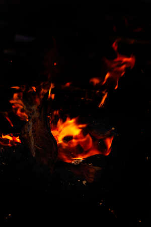 image of stone charcoal fire on bugle as abstract backgroundの写真素材
