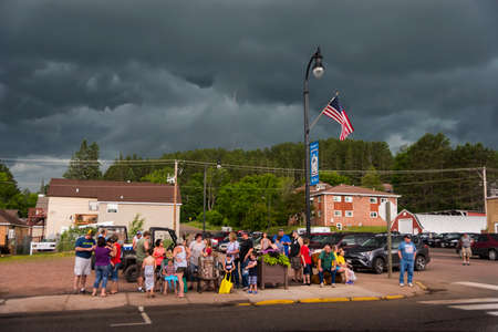 Independence Day in downtown Mellen, Wisconsinのeditorial素材