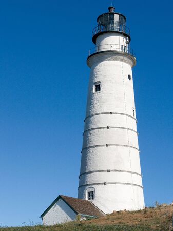 The Boston Light, the only continuously manned Coast Guard lighthouse の写真素材