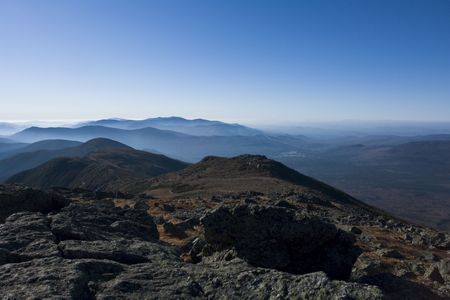 Ancient mountains sweep the horizon in horizontalの写真素材