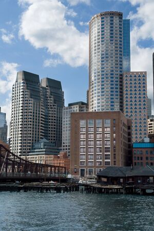 The Fort Point Channel area of Bostonの写真素材