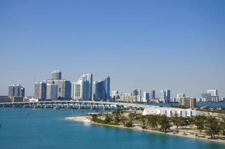 Miami as seen from the seaの写真素材