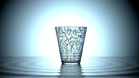 glass reaching its breaking frequencyの写真素材