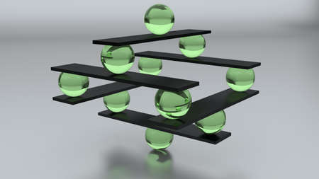 green zen abstract sculpture