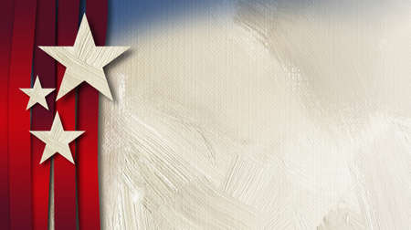 Graphic illustration of American flag components on abstract oil paint backgroundの写真素材