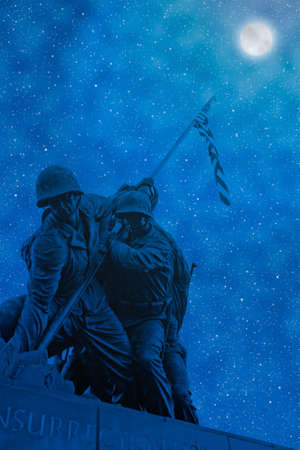 Iwo Jima artistic night sceneのeditorial素材