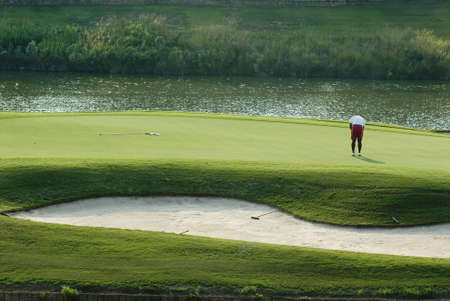 Golfer puttingの写真素材