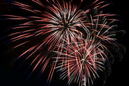 Image of a fireworks display against night sky