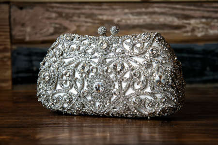 a jeweled clutch /purseの写真素材