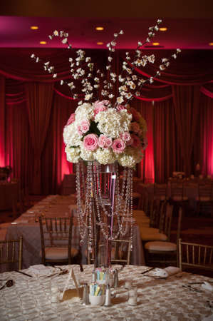 a beautifully decorated wedding flowersの写真素材