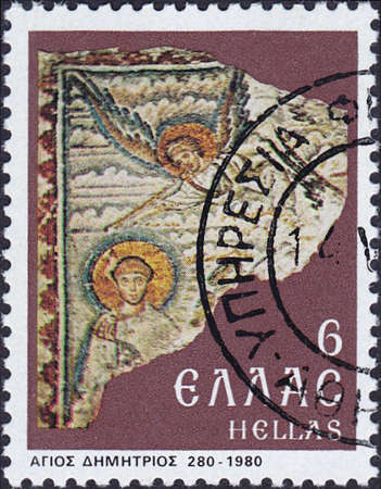1980 greek stampの写真素材