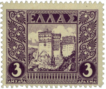 1927 Monastery of Simonos Petraのeditorial素材