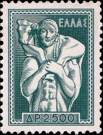 1954 Greek stampsのeditorial素材
