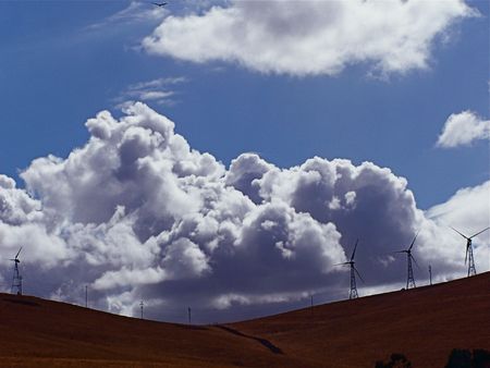turbines with large clouds