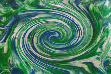 Beautiful Abstract Green, Blue and White Twisted Swirled Designの写真素材