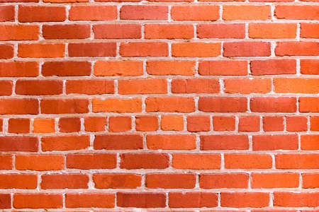 Close up of Clean Textured Red Brick Wallの写真素材