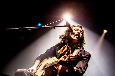 American band Gogol Bordello performing live at Arena club, Moscow, Russia 