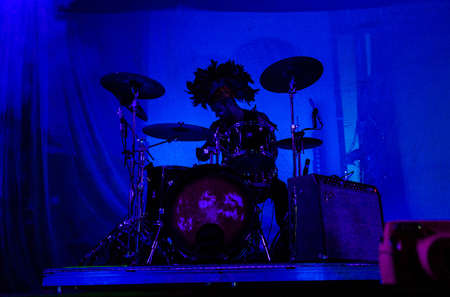 Australian electropop band Empire of the Sun performing live at Arena club, Moscow, Russia.のeditorial素材