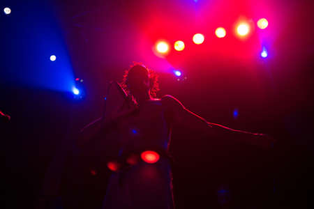 British musician Tricky performed performs in concert in Moscow Hall club, Moscow, Russia