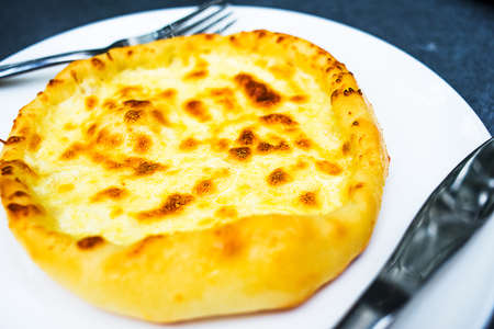Georgian cheese pie hachapuriの写真素材