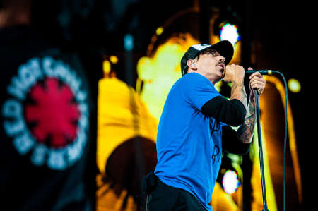 July 22, 2012 - Moscow, Russia - American rock band Red Hot Chili Peppers performing live at Luzhniki Stadium, Moscow, Russia.のeditorial素材