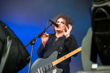 11 june, 2012 - Moscow, Russia - English rock band The Cure performing live at Maxidrom festival.のeditorial素材