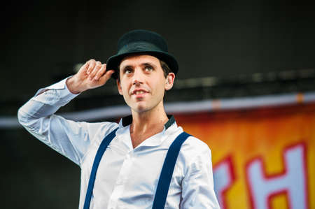 21 July, 2012 - Moscow, Russia - British pop singer Mika performing live at Afisha Picnic festivalのeditorial素材