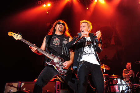 7 July, 2010 - Moscow, Russia - British rock singer Billy Idol performing live at Luzhniki stadium.のeditorial素材