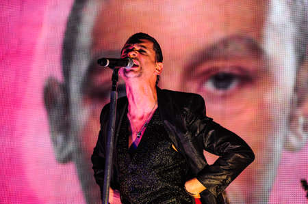 6 february, 2010 - Moscow, Russia - English electronic music band Depeche Mode performing live at Olimpiysky stadium.のeditorial素材