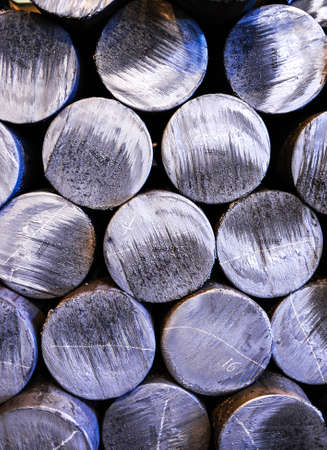 Steel rods in smelting plantの写真素材