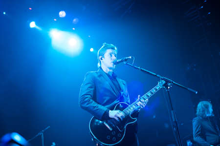 26 March, 2011 - Moscow, Russia - British indie-rock band Interpol performing live at A2 clubのeditorial素材