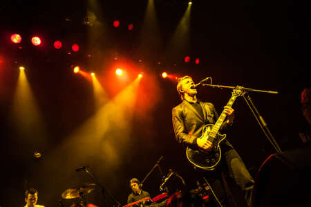 26 March, 2011 - Moscow, Russia - British indie-rock band Interpol performing live at A2 clubのeditorial素材