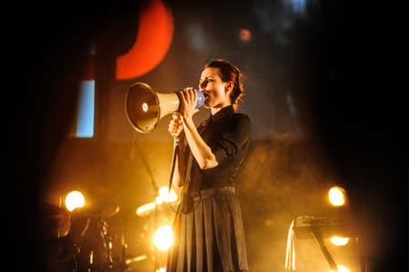 19 may, 2010 - Moscow, Russia - Slovenian avant-garde music band Laibach performing live at B1 club.