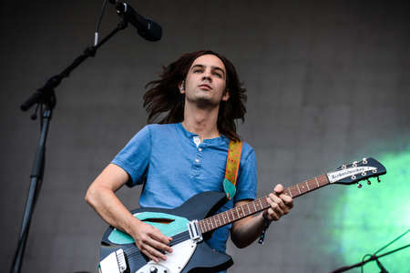 BARCELONA - MAY 23, 2013 - Australian indie and psychedelic rock band Tame Impala performs at Primavera Sound 2013 Festival on May 23, 2013 in Barcelona, Spain.のeditorial素材