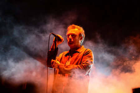 BARCELONA - MAY 24, 2013 -  Scottish alternative rock band The Jesus and Mary Chain performs at Primavera Sound 2013 Festival on May 24, 2013 in Barcelona, Spain.のeditorial素材