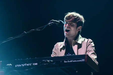 BARCELONA - MAY 24, 2013 - English singer-songwriter James Blake performs at Primavera Sound 2013 Festival on May 24, 2013 in Barcelona, Spain.のeditorial素材