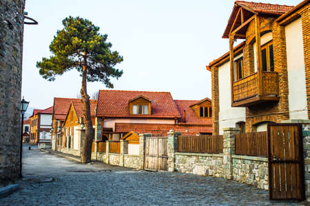 Street view of  Mtskheta,  the old capital of Georgiaの写真素材