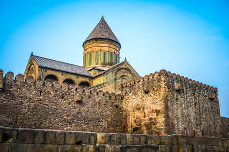 Sveti-Tskhoveli Cathedral in the georgian city of Mtskhetaの写真素材