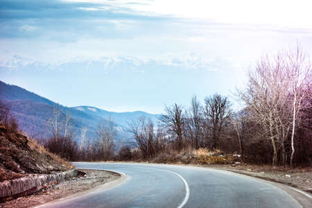 Gombori pass in Caucasus mountains, Kakheti region, Georgiaの写真素材