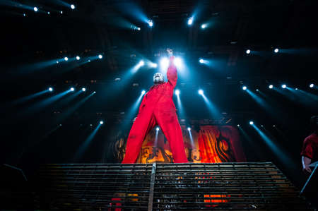 MOSCOW, RUSSIA - JUNE 29, 2011: American heavy-metal band Slipknot performing at Olimpiyski stadium, Moscow during Memorial World Tourのeditorial素材
