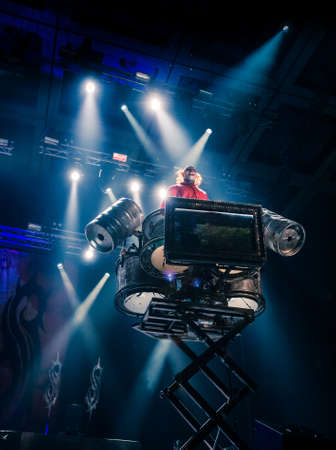 MOSCOW, RUSSIA - JUNE 29, 2011: American heavy-metal band Slipknot performing at Olimpiyski stadium, Moscow during Memorial World Tourのeditorial素材