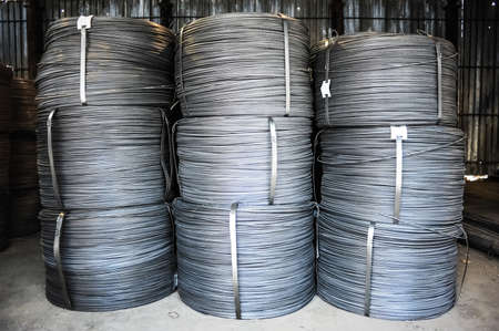 Rolls of aluminum metal fittings (steel armature)の写真素材