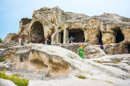Antique cave city Uplistsikhe, Georgiaの写真素材