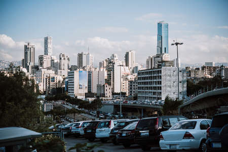 View of one of the districts of Beirut, Lebanon.の写真素材