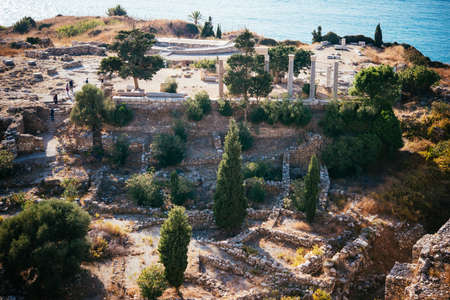 View of archeological site in Byblos, Lebanon.