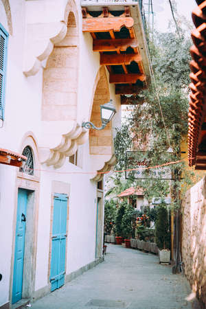 View of the streets of old town of Tripoli, Lebanon.の写真素材